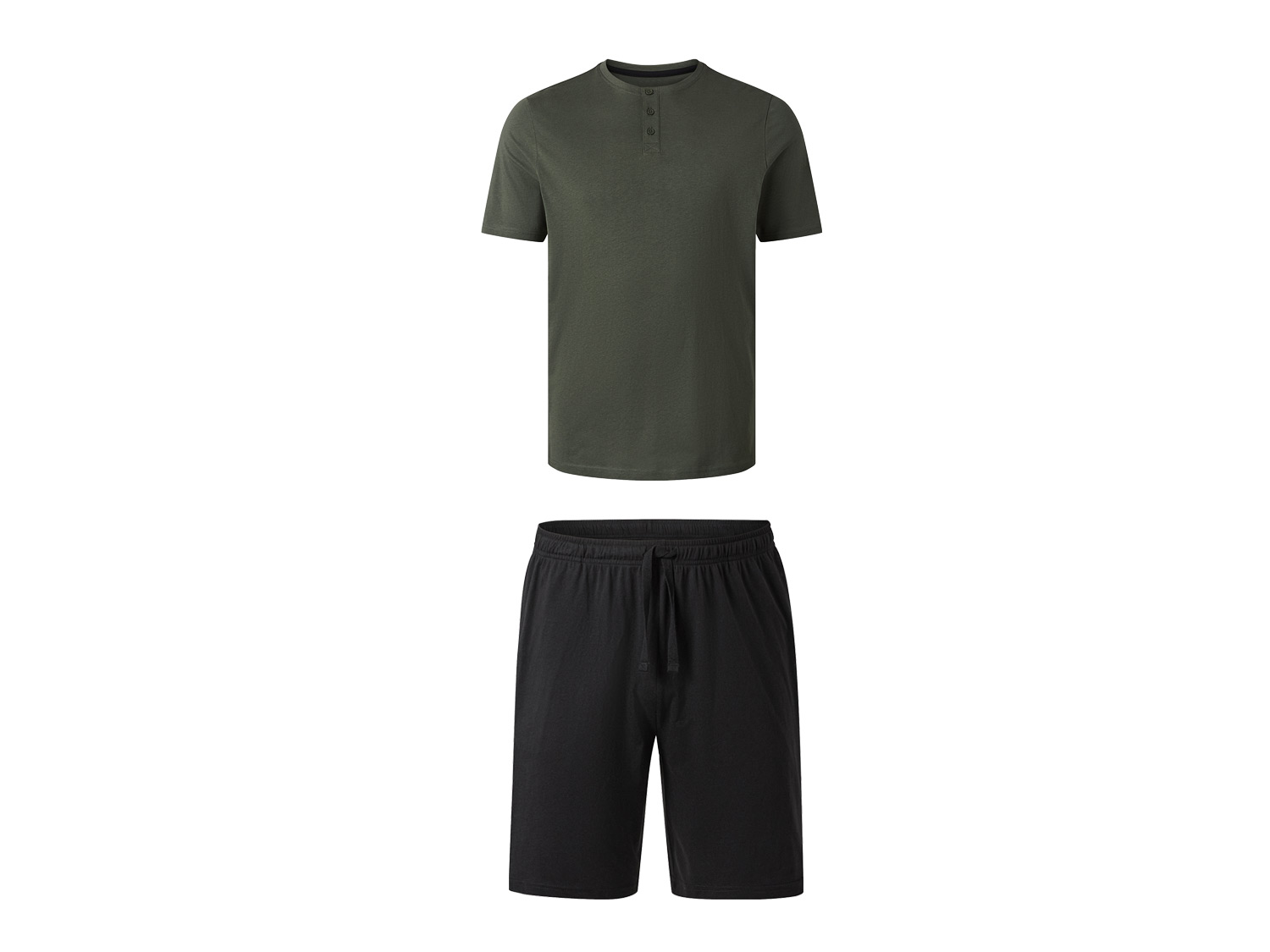 esmara Men Piżama męska z bawełny Khaki/ czarny, XXL 60/62