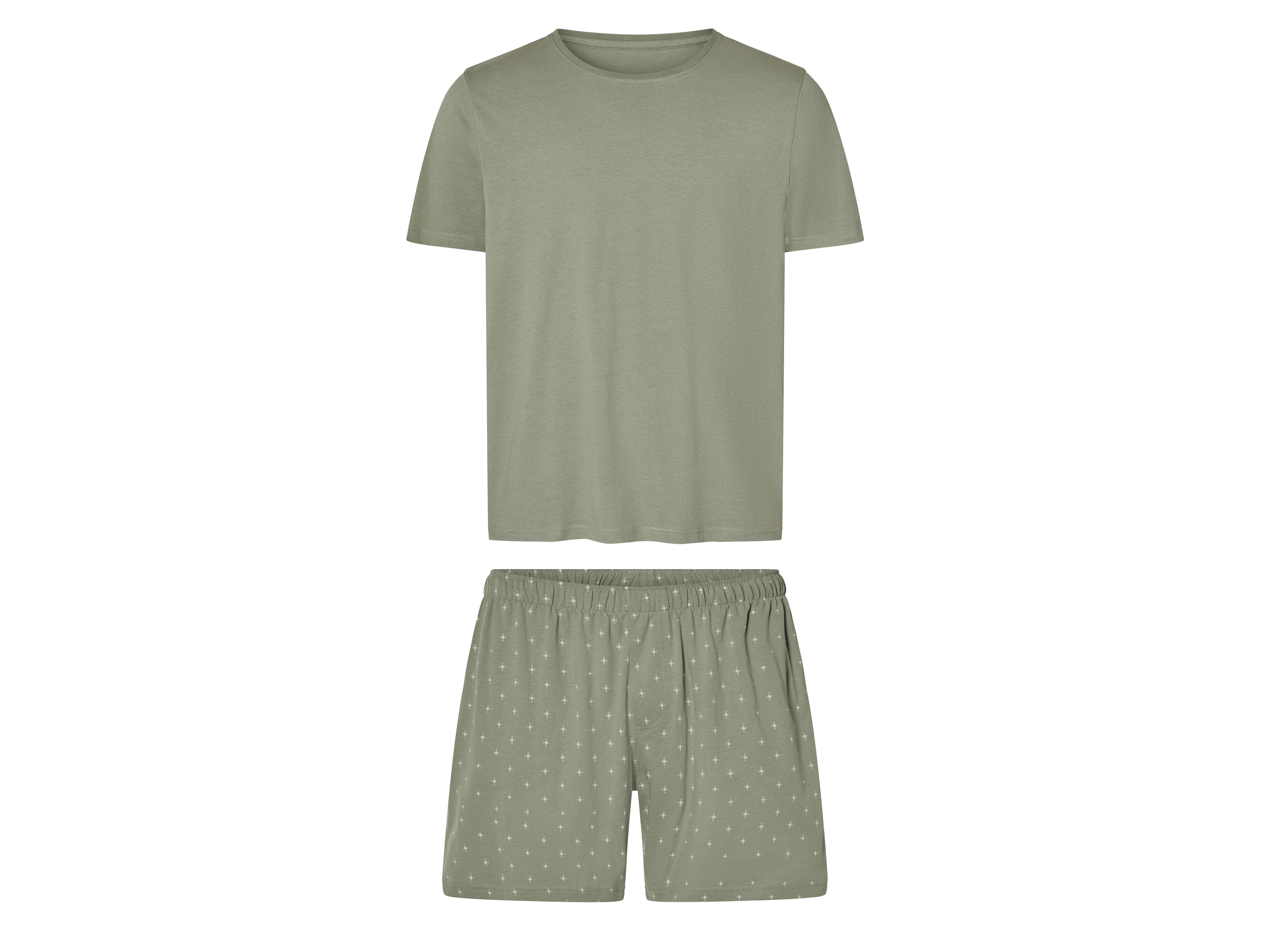 esmara Men Piżama męska z bawełny kropki/khaki, XXL 60/62