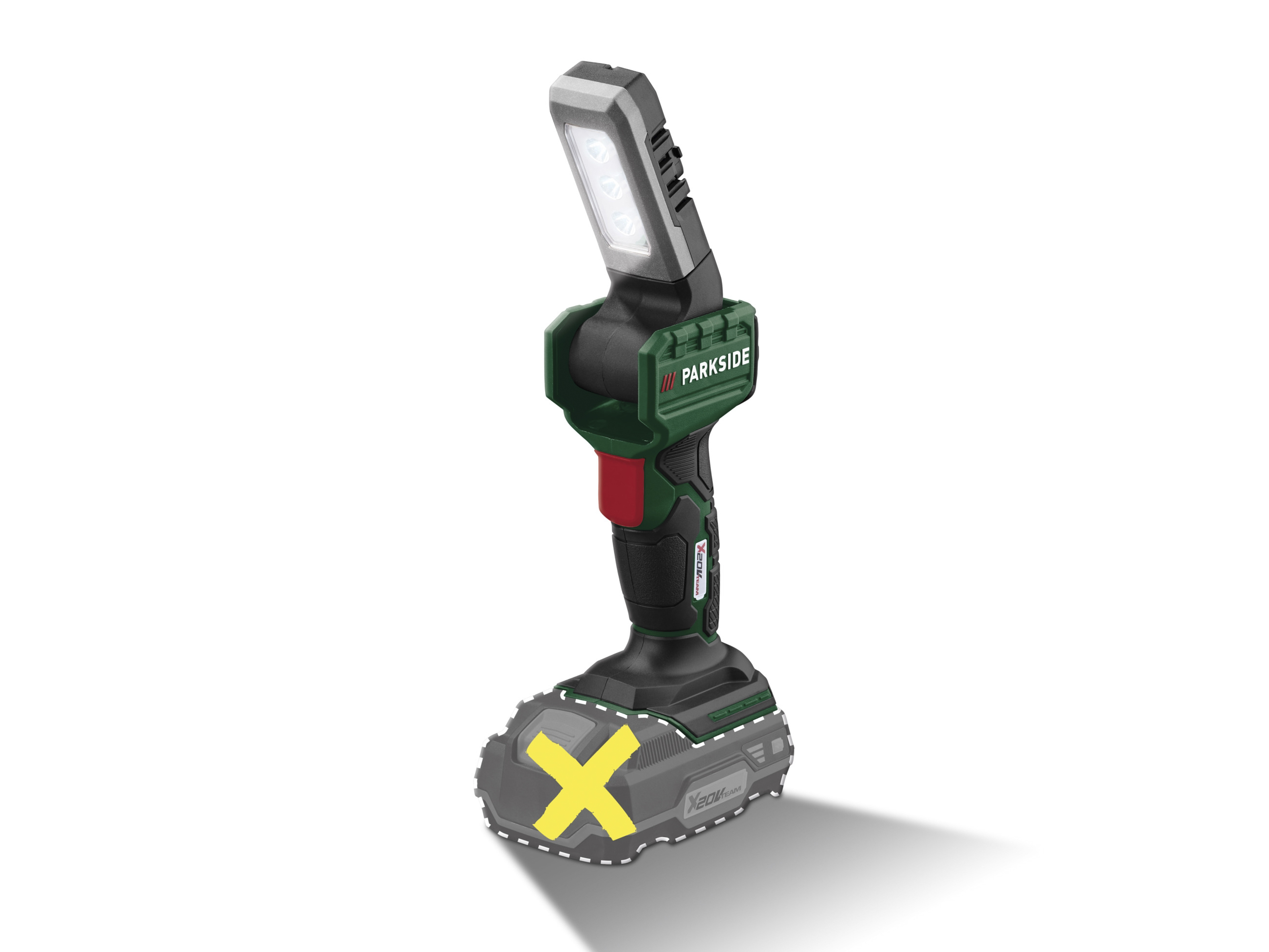 Parkside Akumulatorowa lampa ręczna LED 20 V bez akumulatora i ładowarki Lampa ręczna Plhla 20 Li C1