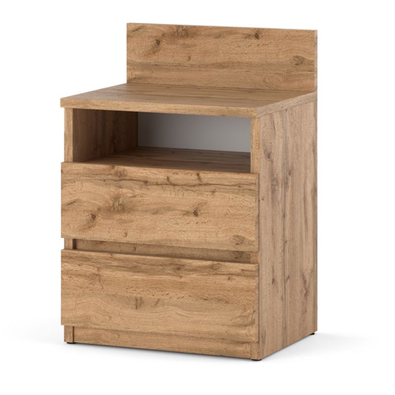 Szafka Nocna Hurtownia-Mebli Szuflady 2 HUGO PLUS 40cm Dąb Wotan Dąb Wotan 40x32x59 cm 1szt.