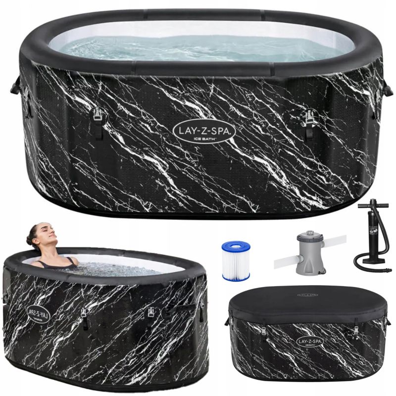 Basen Bestway Wanna Dmuchane Lay-Z-Spa do Morsowania Kąpieli Pompa 1 szt