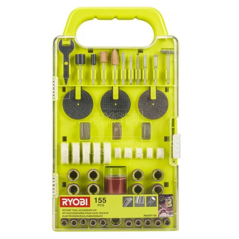 Zestaw Akcesoriów Do Narzędzia Wysokoobrotowego RYOBI 155 Elementów 1szt.