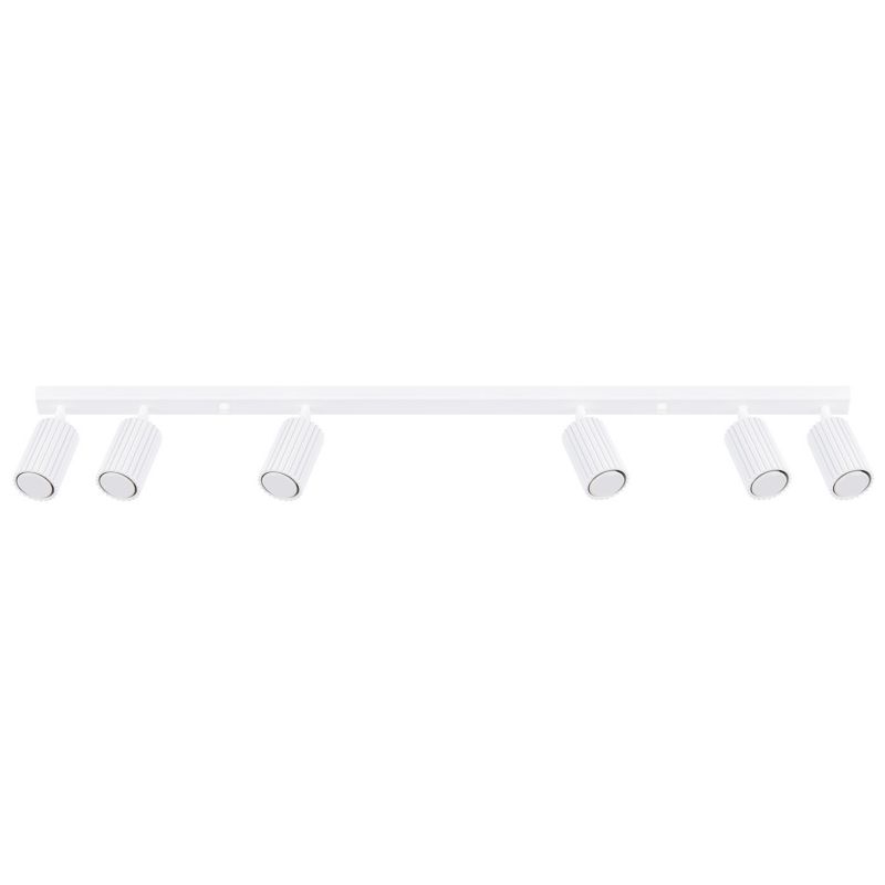 Spot oprawa sufitowa Sollux Lighting Karbon biały 6 x GU10 x IP20 wym: 16,5 x 117 x 6,5 cm - 1 szt.