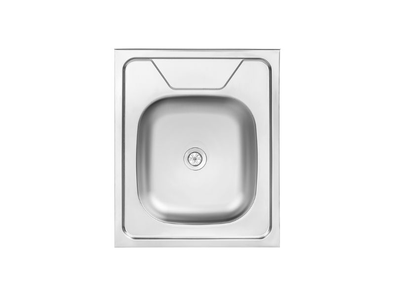 Zlewozmywak Jednokomorowy, Kuchinox, Mono 60, Inox, Stal, 50x60cm, z syfonem, 1 szt.
