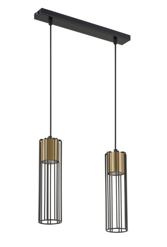 Lampa wisząca Sigma Lighting Fobia 2489 czarno-złota dekoracyjna 2xGU10 x 25W 1 szt.