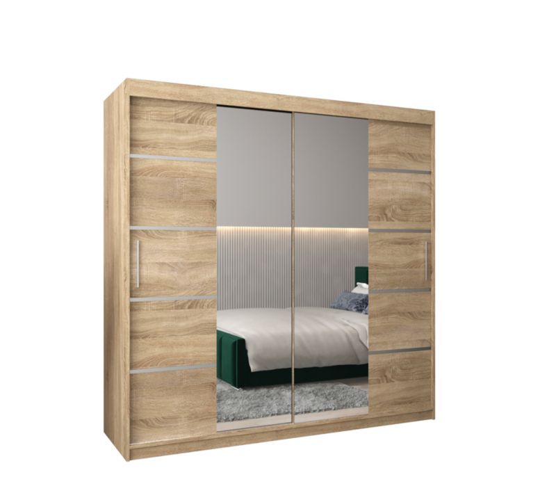 Szafa przesuwna Garderoba Abiks Verona 4 200 sonoma + sonoma 1 szt.