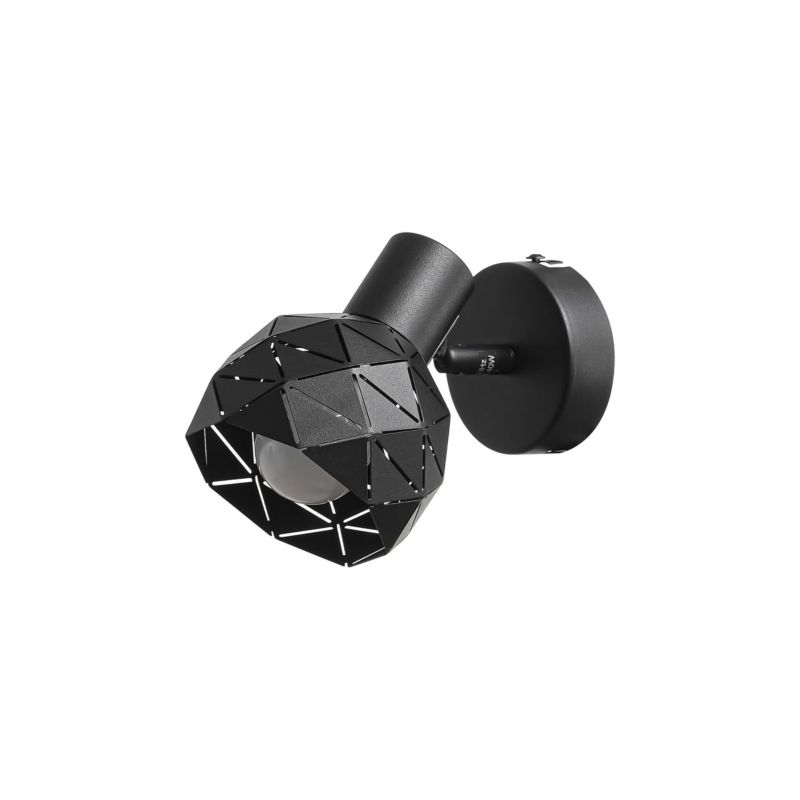 Kinkiet ścienny Light Prestige Reus czarny 1 x E14 x 40W IP20 wym: 15 x 10 x 14 cm - 1 szt.