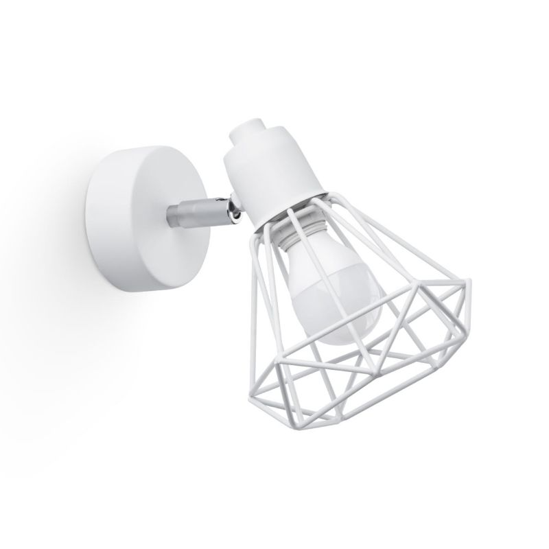 Kinkiet ścienny Sollux Lighting Artemis biały chromowany 1 x E14 x IP20 wym: 18 x 18 x 15 cm - 1 szt.