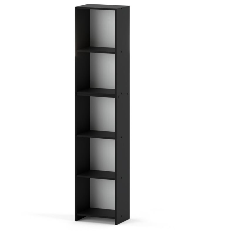 Regał Hurtownia-Mebli Półek 5 Pella 40 40cm Czarny Mat 40x30x189 cm 1szt.
