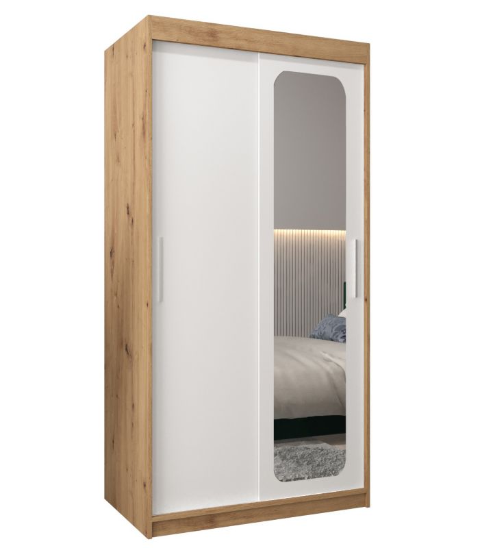 Szafa przesuwna Garderoba Abiks PROMO T2 100 artisan/biały 1 szt.