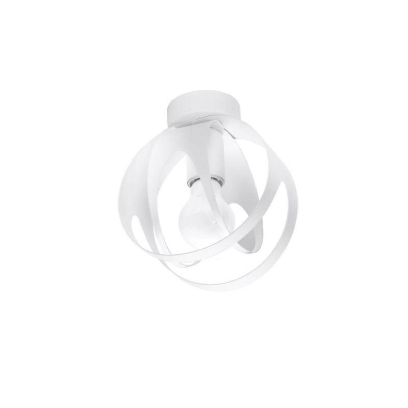 Lampa sufitowa wisząca Sollux Lighting Tulos 5317 biała szerokość 16 cm 1xE27 x 1 szt.