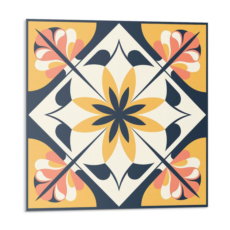 Kafelki samoprzylepne Wallfluent 30x30 cm Romby z kwiatowym wzorem 9 szt.