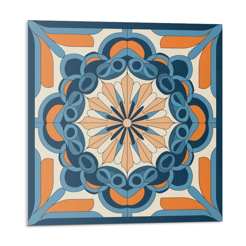 Kafelki samoprzylepne Wallfluent 30x30 cm Mandala z kwiatowymi akcentami 9 szt.