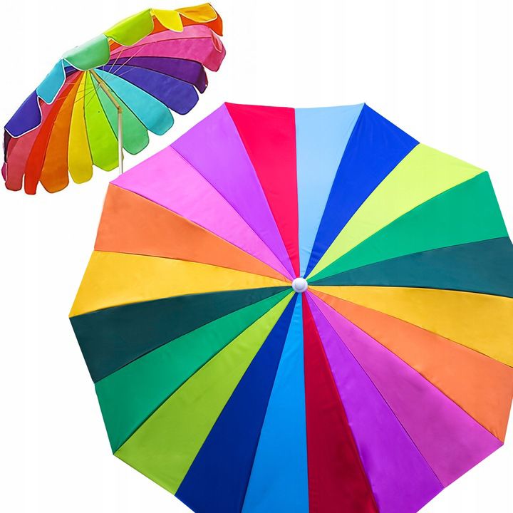Parasol ogrodowy JUMI plażowy 220 cm łamany z falbaną 1 szt.