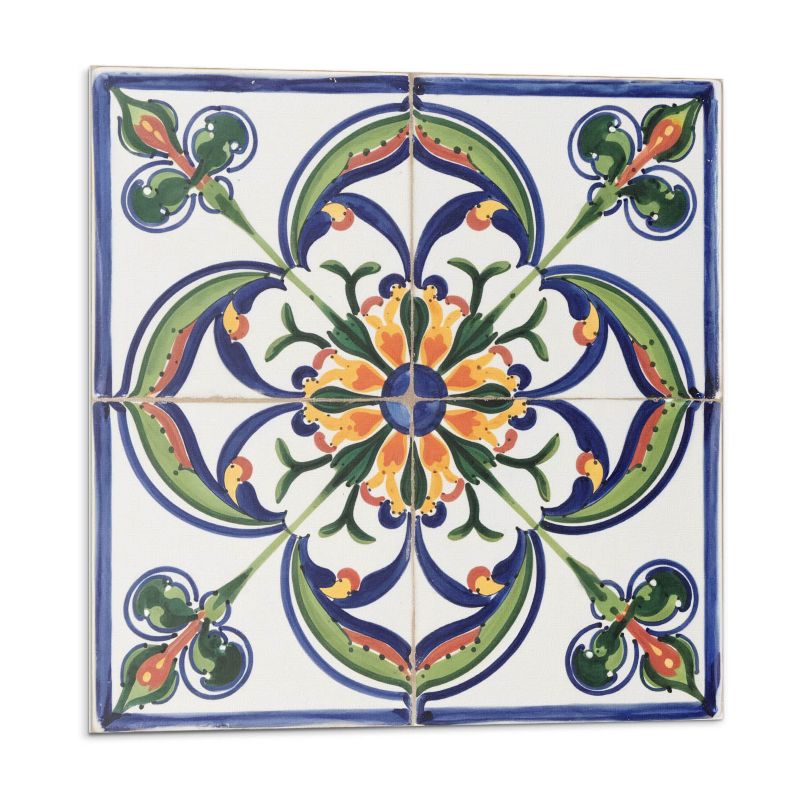 Kafelki samoprzylepne Wallfluent 30x30 cm Florystyczny wzór na kafelku 9 szt.