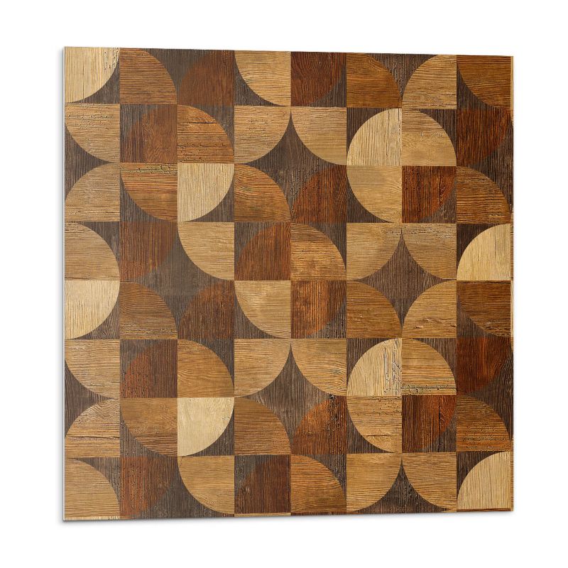 Kafelki samoprzylepne Wallfluent 30x30 cm Geometria w kształcie naturalnego drewna 9 szt.