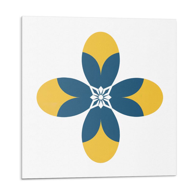 Kafelki samoprzylepne Wallfluent 30x30 cm Symetria w kwiatowych kształtach 9 szt.