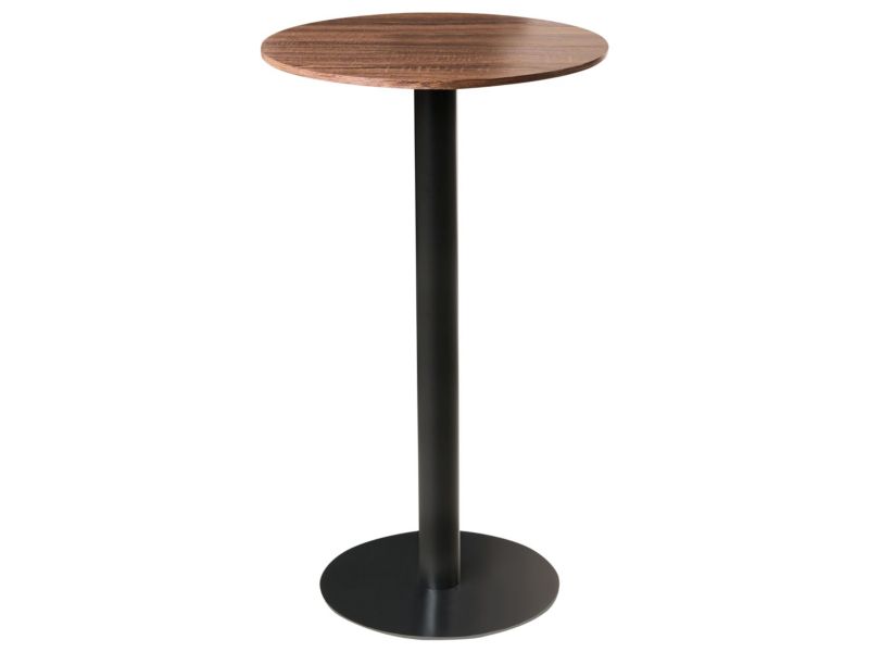 Stół barowy okrągły Morella Czarny/ ciemny brąz 60 cm 1 szt.