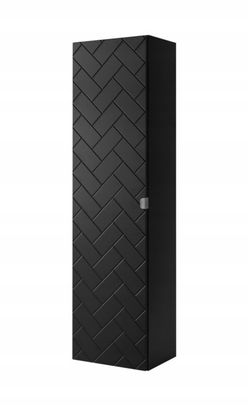 Szafka łazienkowa Furnidea 136 cm słupek wiszący czarny frezowany Trend 1 szt.