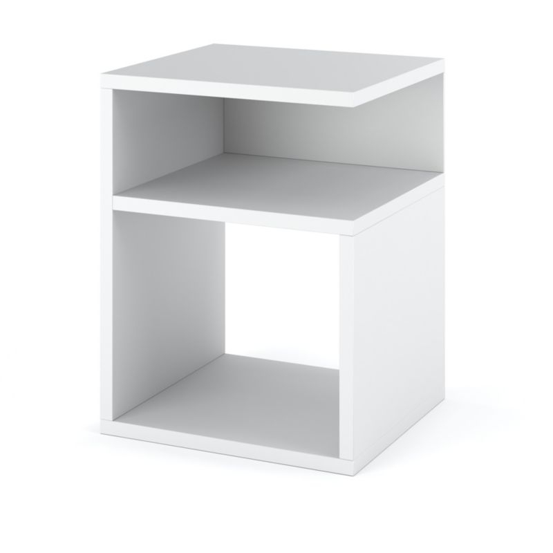 Szafka Nocna Hurtownia-Mebli Pojemna Flip 32cm Biały Mat 32x30x41 cm 1szt.