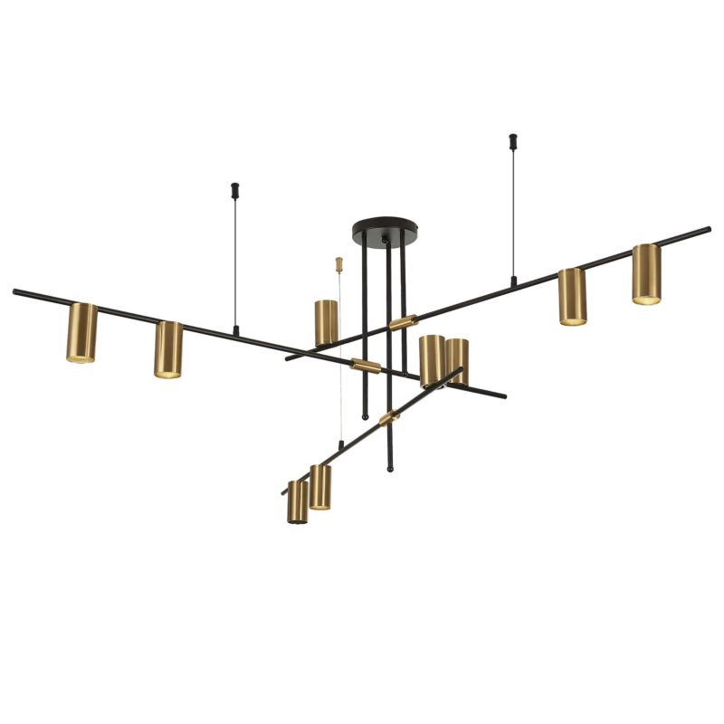 Lampa wisząca Light Prestige Arizona 0812 czarno-złota szerokość 179 cm 9xGU10 x 40W 1 szt.