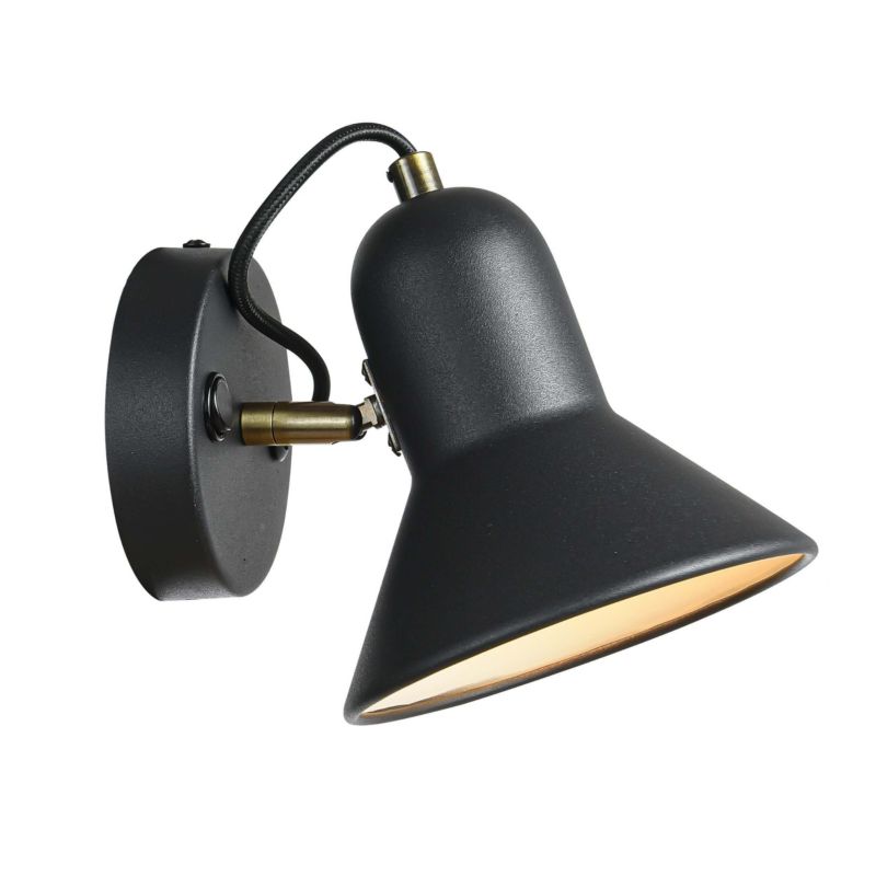 Kinkiet ścienny Light Prestige Astama czarny 1 x E27 x 40W IP20 wym: 12,7 x 13,6 x 16,8 cm - 1 szt.