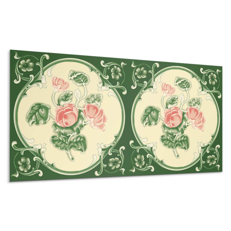 Kafelki samoprzylepne Wallfluent 60x30 cm Roślinny wzór z delikatnymi liśćmi 6 szt.