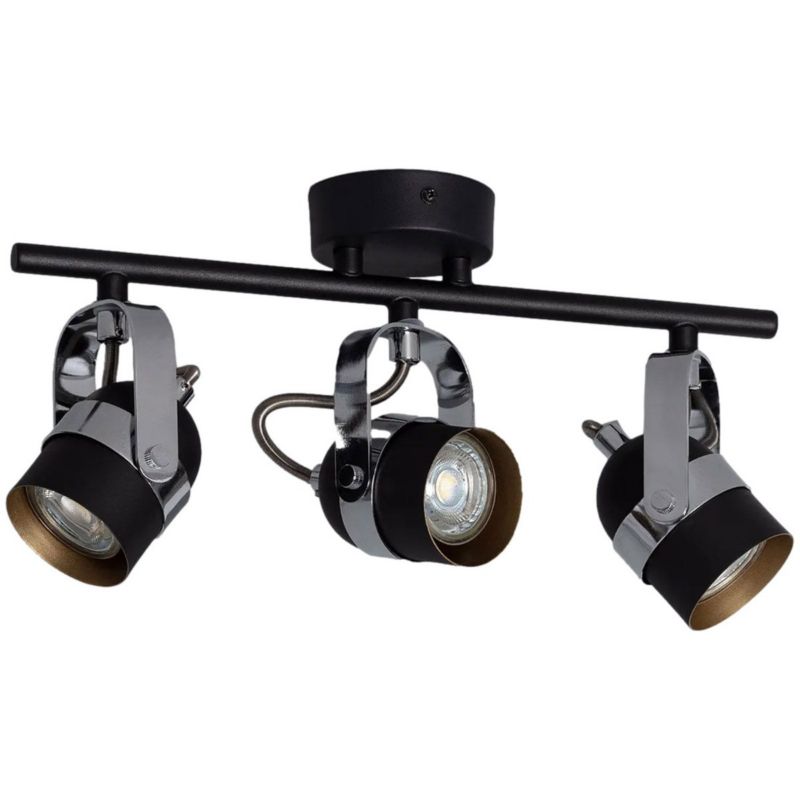 Lampa sufitowa wisząca Abruzzo Retro 4692 czarna-chromowana retro 3xGU10 x 12W 1 szt.