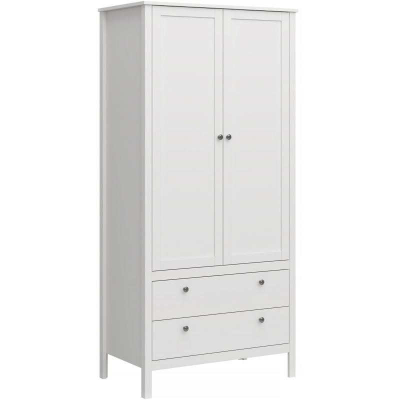 Szafa AZURA Mebel Elite 98 cm Dwudrzwiowa do Sypialni Biała Skandynawska 1 szt