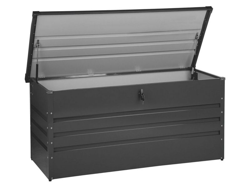Skrzynia ogrodowa Cebrosa Metal 132 cm 62 cm Grafitowy 1 szt.