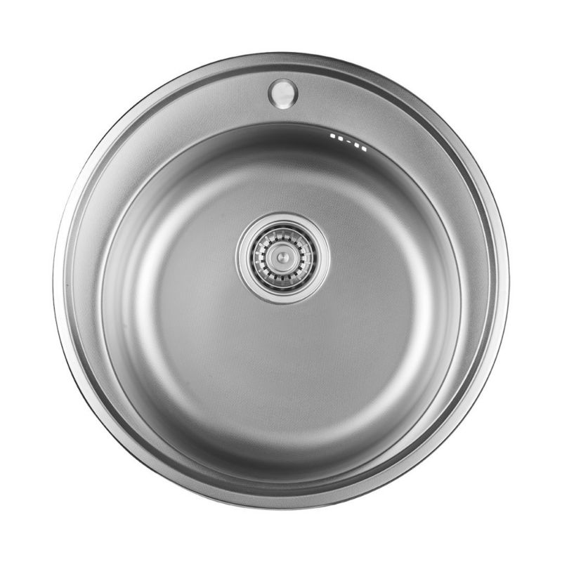 Zlewozmywak Jednokomorowy, Kuchinox, Inox, Orion, Stal, C-51cm, z syfonem, 1szt