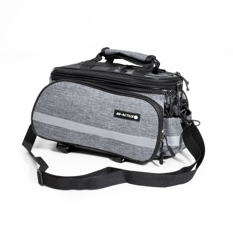 Torba rowerowa Be-active.pl sakwa turystyczna na bagażnik 30l szara 1 szt.