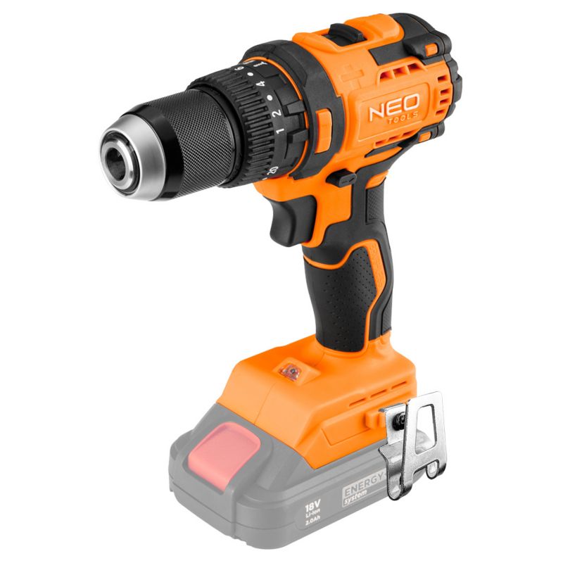 Wiertarko-wkrętarka akumulatorowa NEO TOOLS udarowa bezszczotkowa 18V, uchwyt 13mm, compact, Energy+, bez akumulatora 1 szt