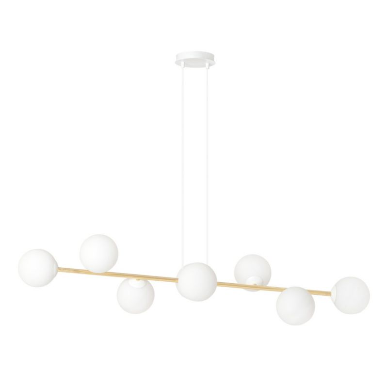 Żyrandol Emibig Gravity 9873 złoto-biały 140 cm szerokości 8xE14 x 10W 1 szt.