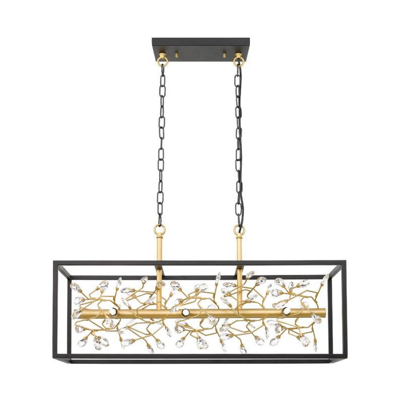 Lampa wisząca Zuma Line Spring 0344 złoto-czarny mat-przezroczysty ring 6xG9 x 33W 1 szt.