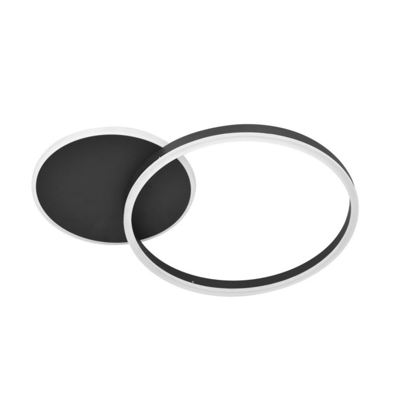 Lampa sufitowa wisząca Polux Roman 8229 czarno-biała ring wbudowany LED 40W 1 szt.
