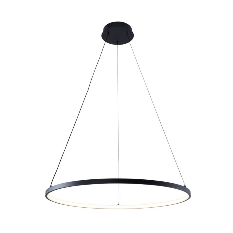 Lampa wisząca Zuma Line Breno 7154 czarna ring 60 cm wbudowany LED 28W 1 szt.