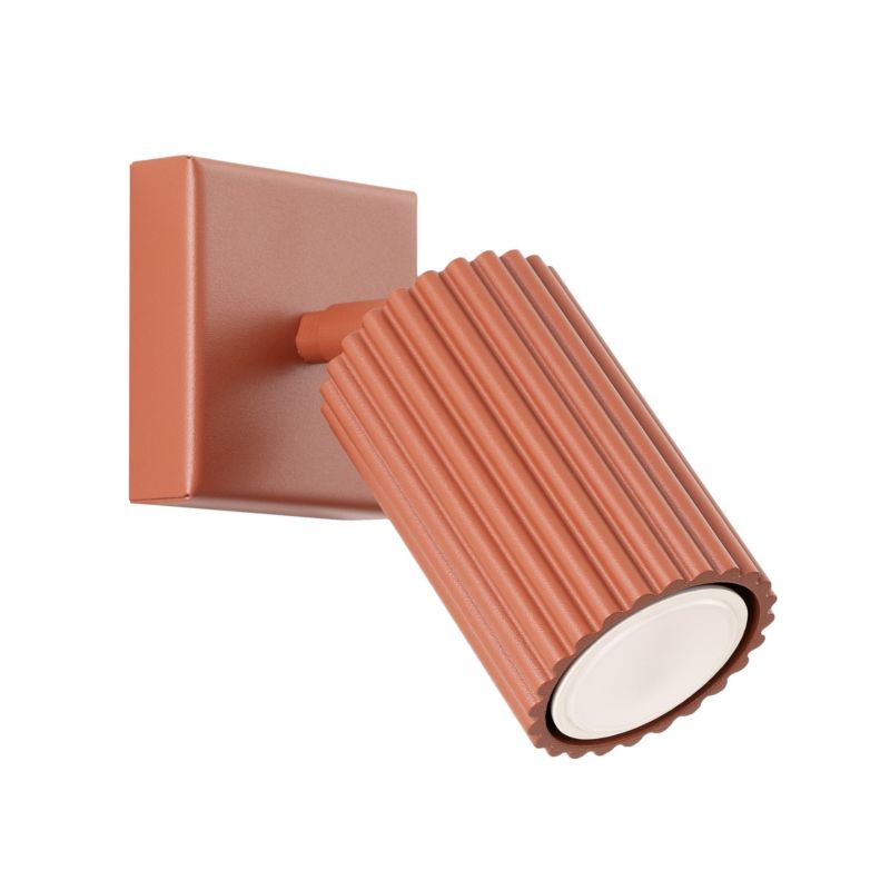 Kinkiet ścienny Sollux Lighting Karbon ochra czerwona do sypialni 1 x GU10 x 10W IP20 wym: 8 x 16 x 8 cm - 1 szt.