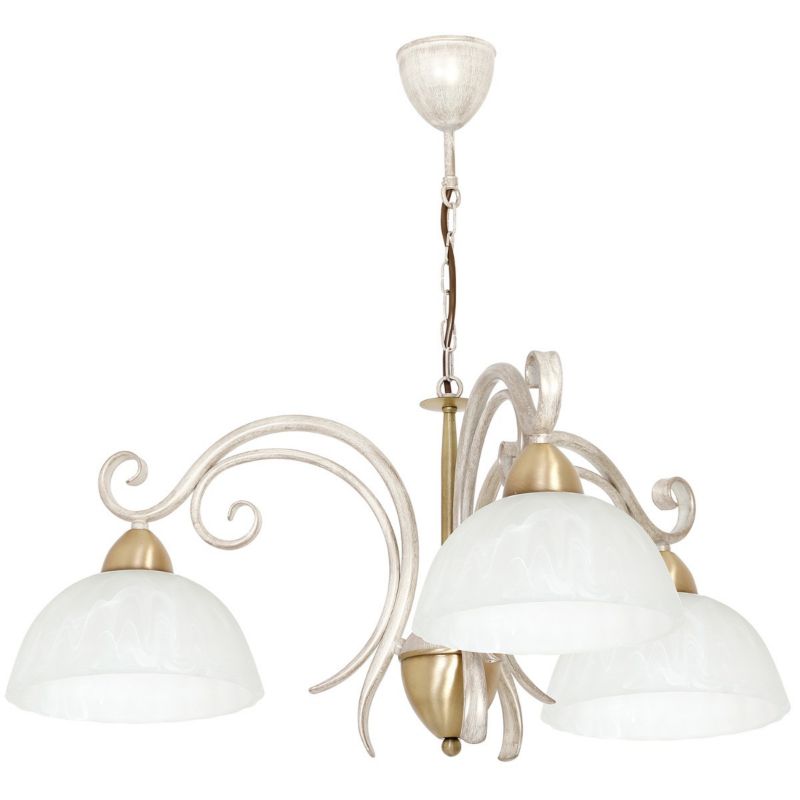 Lampa wisząca Luminex Aurora 9734 kremowy mat-złota patyna dekoracyjna 3xE27 x 15W 1 szt.