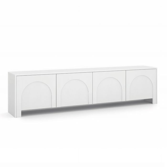 Szafka Rtv Ansa 204 cm Mebel Elite Czterodrzwiowa Biała 1 szt