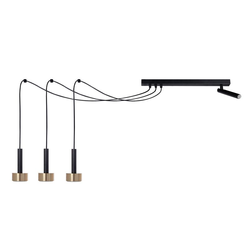 Lampa wisząca Sigma Lighting Stamp 6294 czarno-złota nowoczesna 4xGX53+G9 x 1 szt.