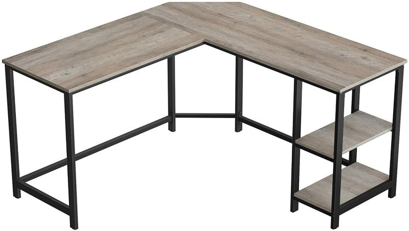 Biurko Narożne SONGMICS Szare 138x138x75 cm 1 szt.