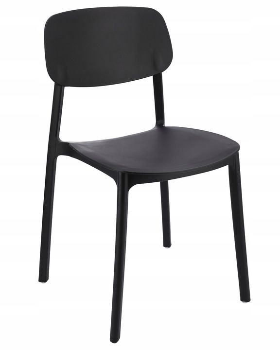 Krzesło ogrodowe JUMI wygodne plastikowe 79 cm czarne 1 szt.