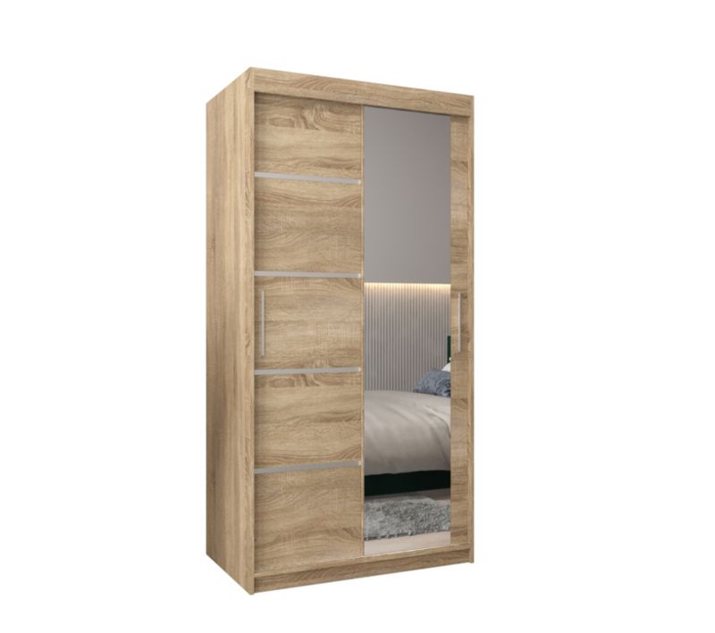 Szafa przesuwna Garderoba Abiks Verona 2 100 sonoma + sonoma 1 szt.