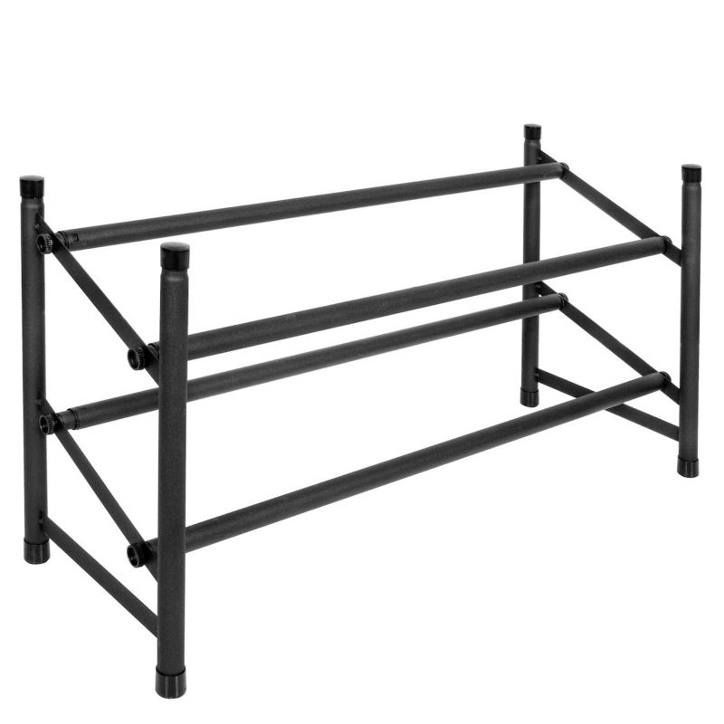 Szafka na buty Springos 62-115cm regał rozsuwany, czarny 1 szt.