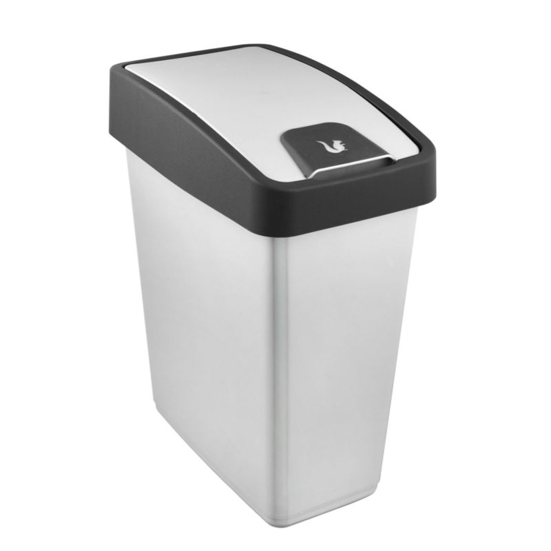 Kosz na śmieci z naciskaną pokrywą KEEEPER 25l Light silver 1 szt.