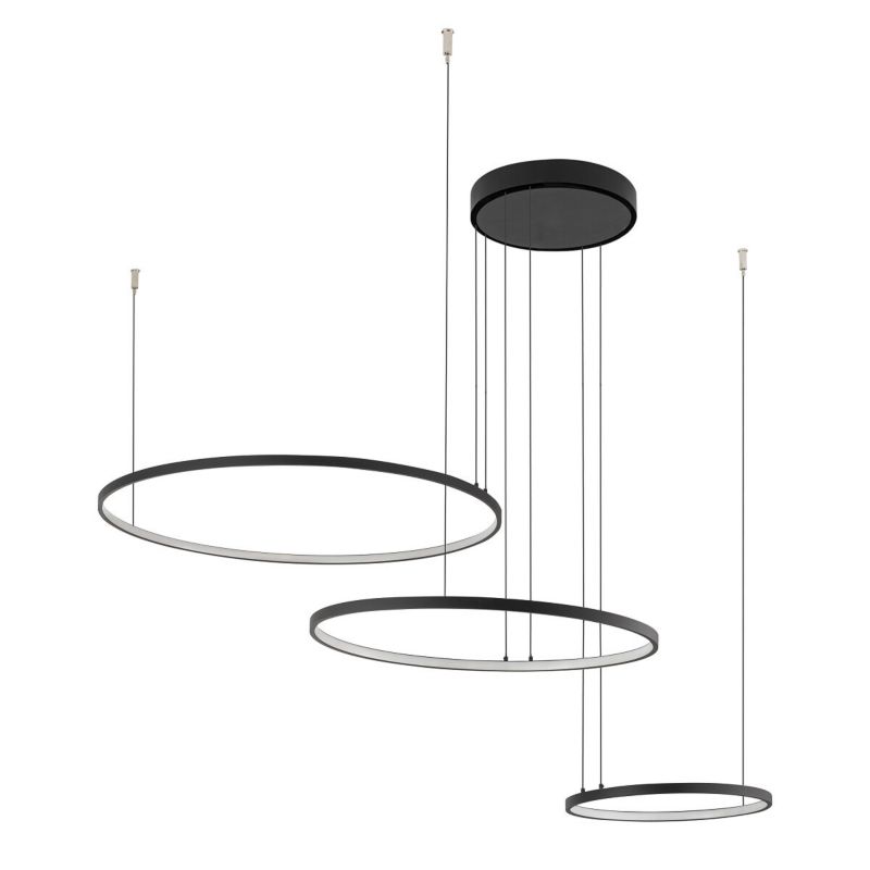 Żyrandol Nowodvorski Lighting Circolo Led 8676 czarny ring wbudowany LED 45W 1 szt.