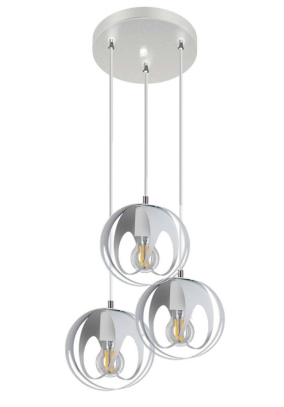 Lampa sufitowa wisząca Lampex Ringo 7513 biała ring 3xE27 x 60W 1 szt.