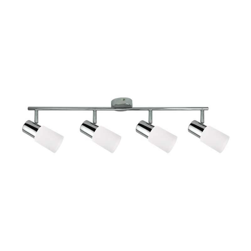 Lampa Sufitowa SPOT Light 4xE14 Max.40W Klasyczne Połączenie Chromu z Białymi Kloszami, Polski Producent, 1 szt.