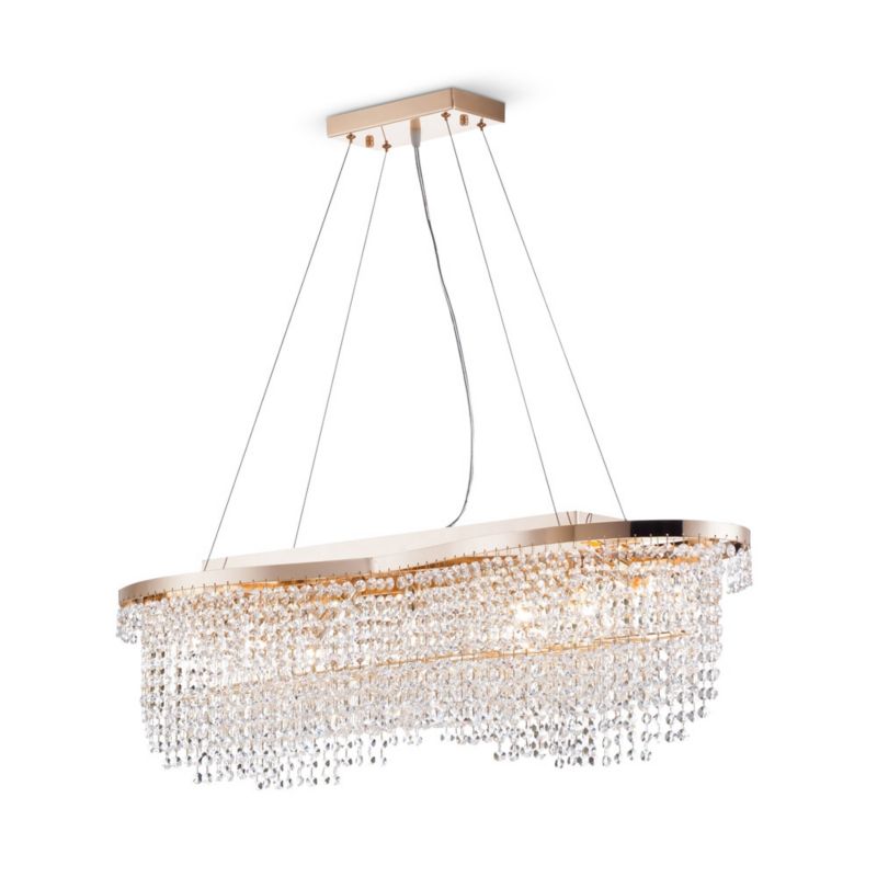 Lampa wisząca Maytoni Toils 6955 mosiężno-złota kryształowa 7xE14 x 60W 1 szt.